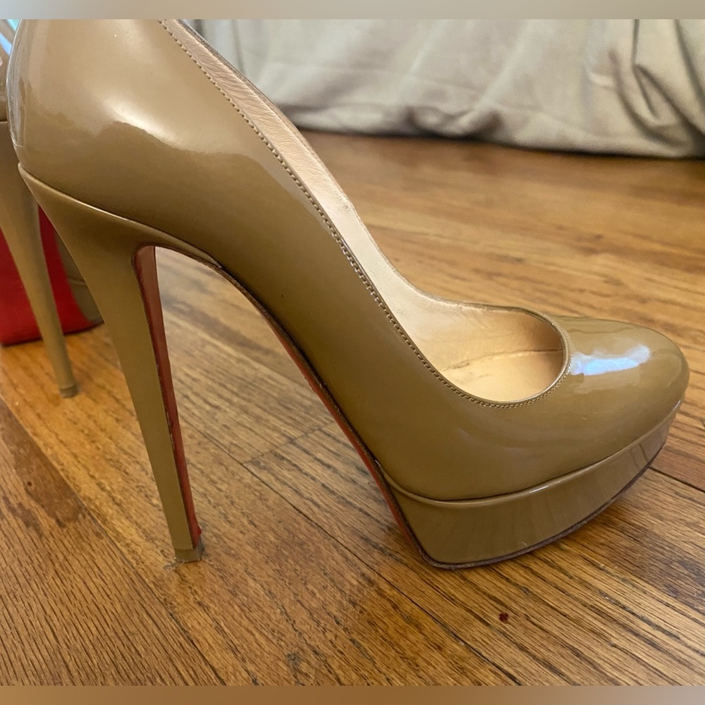 Christian Louboutin Patent Leather Platform Pumps - size 6.5